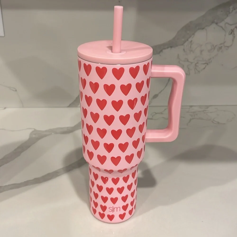 Simple Modern - SWEETHEART ♥️ Pink and Red 40oz Trek Tumbler - NWT!